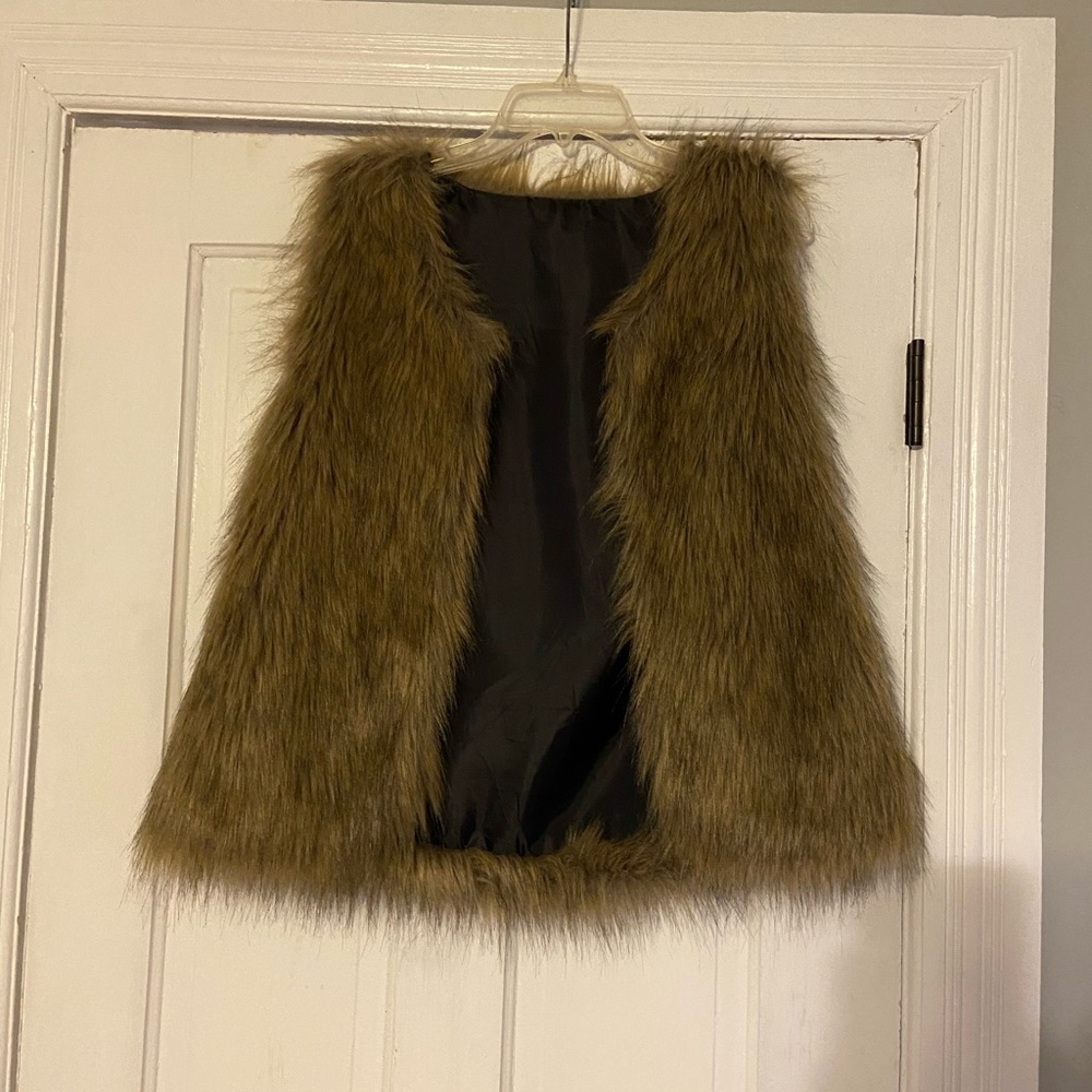 Faux fur vest